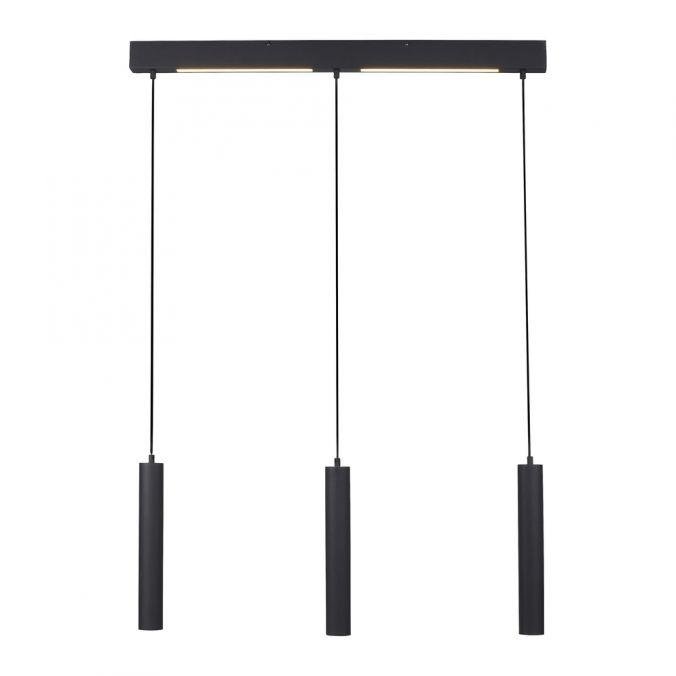 Levně LD 11792-18 Kolekce Schöner Wohnen závěsné svítidlo DANTE, černá, 3-ramenné, ovládání vypínačem, 3000K - JUST LIGHT