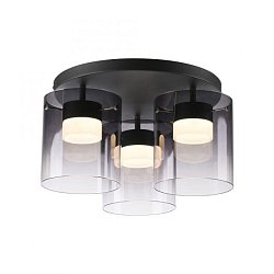 Obrázek pro produkt LED stropní svítidlo černé kouřové sklo do ložnice, krokově stmívatelné, 3000K - JUST LIGHT