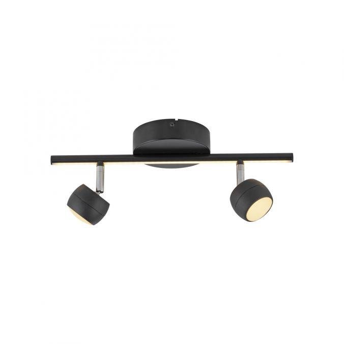 Levně LD 11401-18 LED stropní svítidlo černé JARIK 2-ramenné, řízení vypínačem, nastavitelné, 3000K - JUST LIGHT