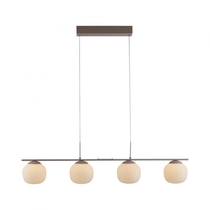 Levně LD 15179-39 LED závěsné svítidlo NAMI, písková barva, 4-ramenné, stmívatelné, opálové sklo, SimplyDim, 3000K - JUST LIGHT