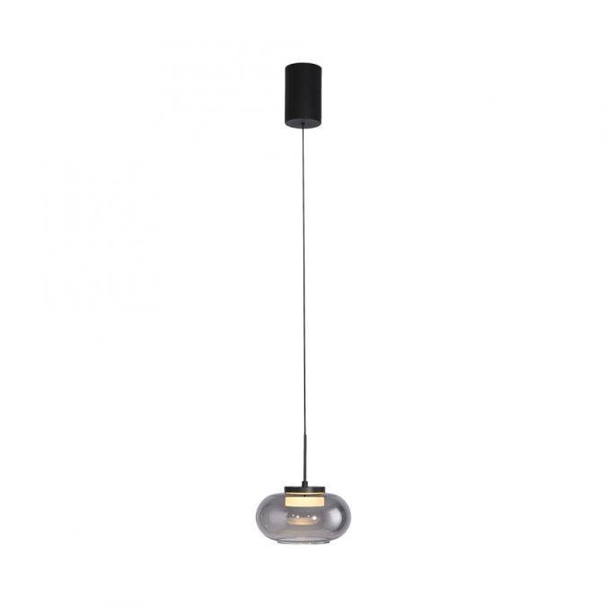 LD 15471-18 Kolekce Schöner Wohnen závěsné svítidlo SIA černá, kouřové sklo, stmívatelné, SimplyDim, 3000K - JUST LIGHT