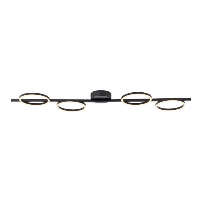 Levně LD 14212-18 Kolekce Schöner Wohnen LED stropní svítidlo MINI RITUS, černá, stmívatelné, krokově stmívatelné, 3000K - JUST LIGHT