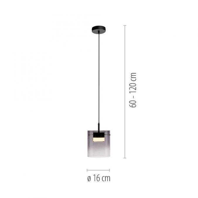 LD 14042-18 LED závěsné svítidlo černé 1-ramenné do jídelny, krokově stmívatelné, 3000K - JUST LIGHT (obrázek 6)