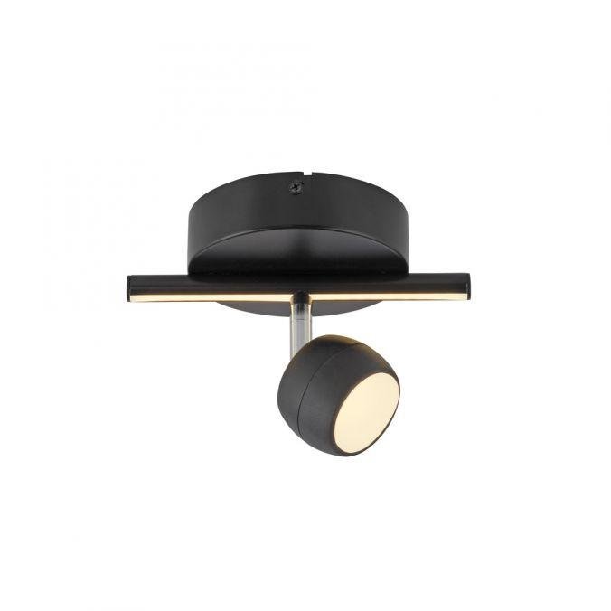 Levně LD 11400-18 LED stropní svítidlo černé JARIK jednoramenné, řízení vypínačem, nastavitelné, 3000K - JUST LIGHT