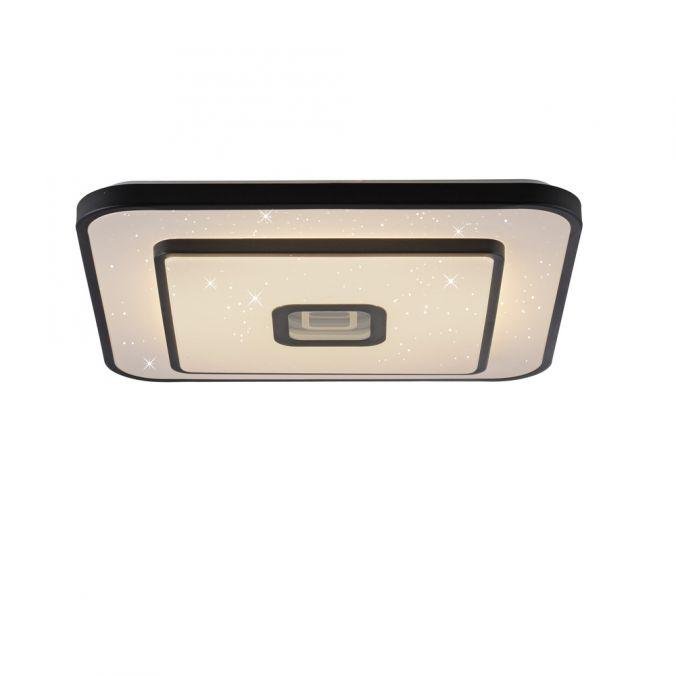 LD 15457-18 LED stropní svítidlo TURANUS, černá, hranaté, 50 cm, hvězdné nebe, 3000K - JUST LIGHT
