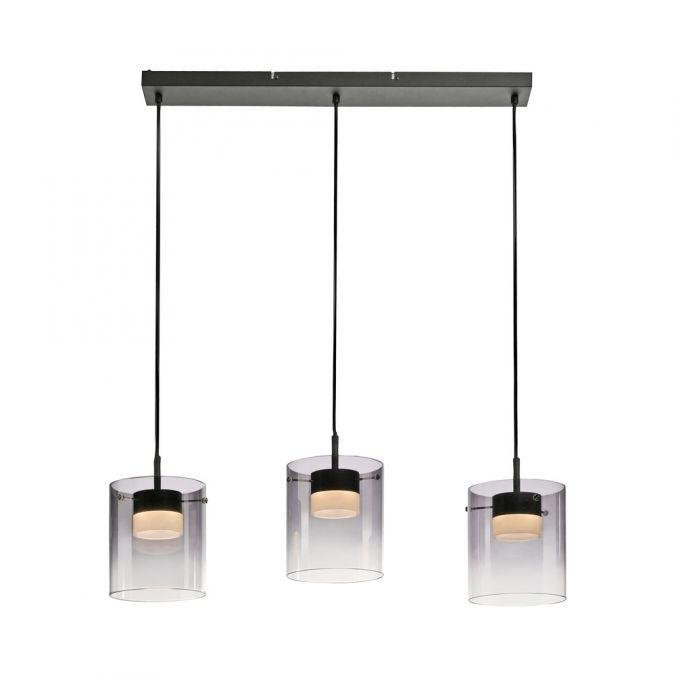 LD 14043-18 LED závěsné svítidlo černé 3-ramenné do jídelny, krokově stmívatelné, 3000K - JUST LIGHT