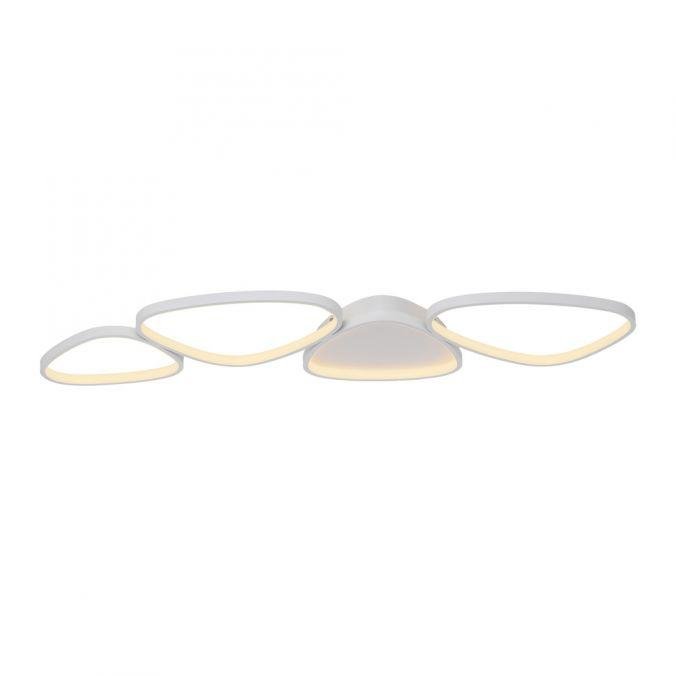 Levně LD 14039-16 Kolekce Schöner Wohnen LED stropní svítidlo PEBBLES, bílá, stmívatelné, podlouhlé, krokově stmívatelné, 3000K - JUST LIGHT
