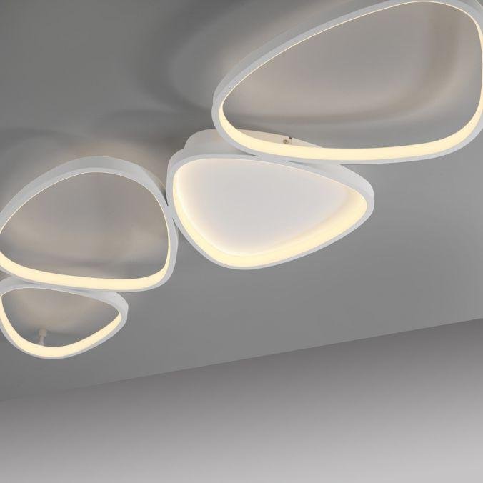 LD 14039-16 Kolekce Schöner Wohnen LED stropní svítidlo PEBBLES, bílá, stmívatelné, podlouhlé, krokově stmívatelné, 3000K - JUST LIGHT (obrázek 4)