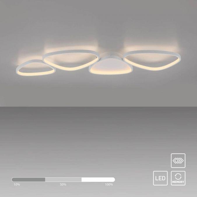 LD 14039-16 Kolekce Schöner Wohnen LED stropní svítidlo PEBBLES, bílá, stmívatelné, podlouhlé, krokově stmívatelné, 3000K - JUST LIGHT (obrázek 10)