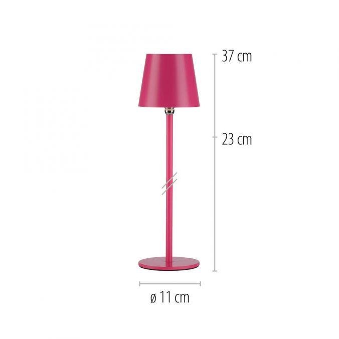 LD 19251-87 Nabíjecí svítidlo na láhev, s přídavnou nohou, růžová, 3000K - JUST LIGHT (obrázek 6)