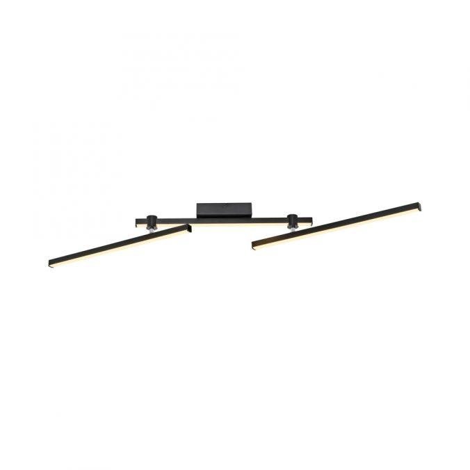 LD 14357-18 Kolekce Schöner Wohnen LED stropní svítidlo STRAIGHT, černá, nastavitelná ramena, 3000K - JUST LIGHT