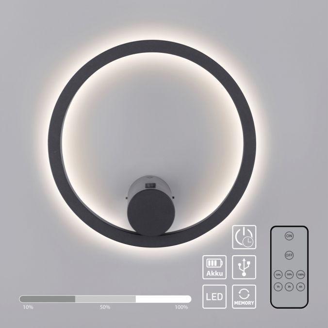 LD 18280-13 LED nástěnné svítidlo antracit stmívatelné dálkovým ovladačem paměťová funkce, 3000K - JUST LIGHT (obrázek 10)