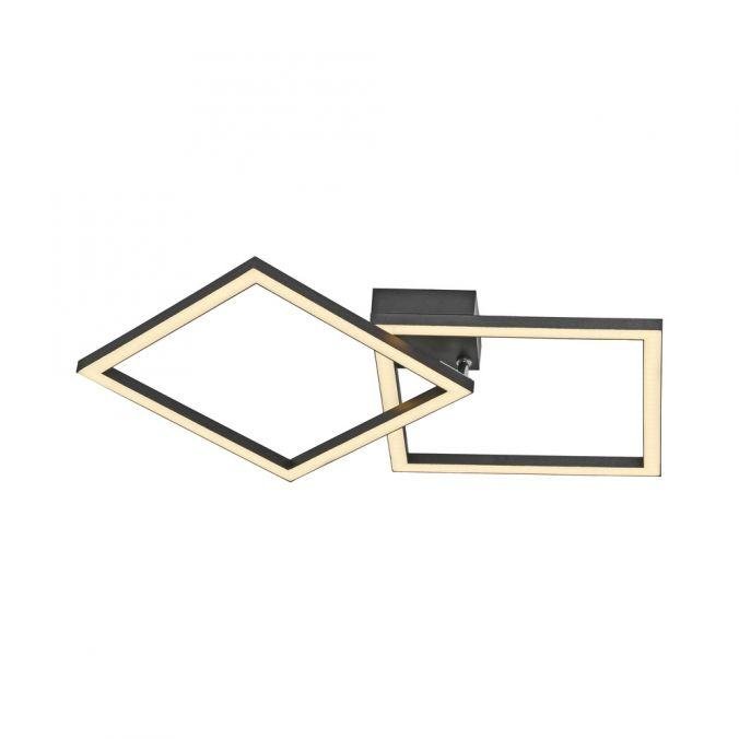 LD 14708-18 LED stropní svítidlo IVEN, černá, 2 čtverce, ploché, teplá bílá moderní, 3000K - JUST LIGHT (obrázek 7)