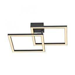 Obrázek pro produkt LED stropní svítidlo IVEN, černá, 2 čtverce, ploché, teplá bílá moderní, 3000K - JUST LIGHT