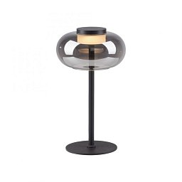 Obrázek pro produkt Kolekce Schöner Wohnen stolní lampa SIA černá, kouřové sklo, šňůrový vypínač, 3000K - JUST LIGHT