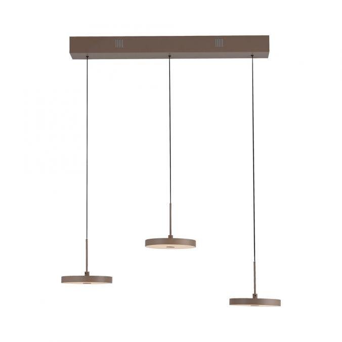 LD 13141-39 LED závěsné svítidlo PLATA, písková barva, 3-ramenné, stmívatelné, Comfort Lift, krokově stmívatelné, 3000K - JUST LIGHT