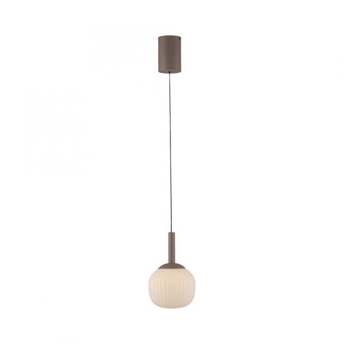 Levně LD 15176-39 LED závěsné svítidlo NAMI, písková barva, Comfort-Lift, paměťová funkce, opálové sklo, SimplyDim, 3000K - JUST LIGHT
