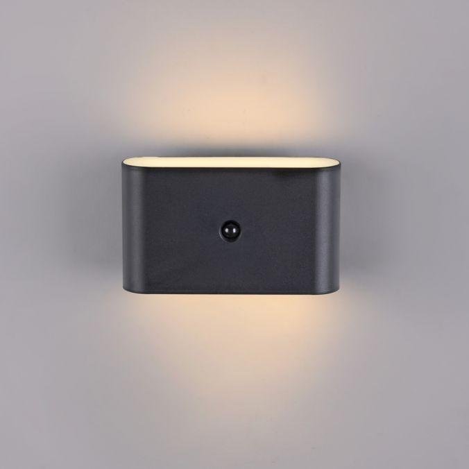 LD 19475-18 LED nástěnné svítidlo na baterie AKKU-ZIDDY, černá, pohybové čidlo, nabíjecí, 3000K - JUST LIGHT (obrázek 4)