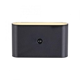 Obrázek pro produkt LED nástěnné svítidlo na baterie AKKU-ZIDDY, černá, pohybové čidlo, nabíjecí, 3000K - JUST LIGHT