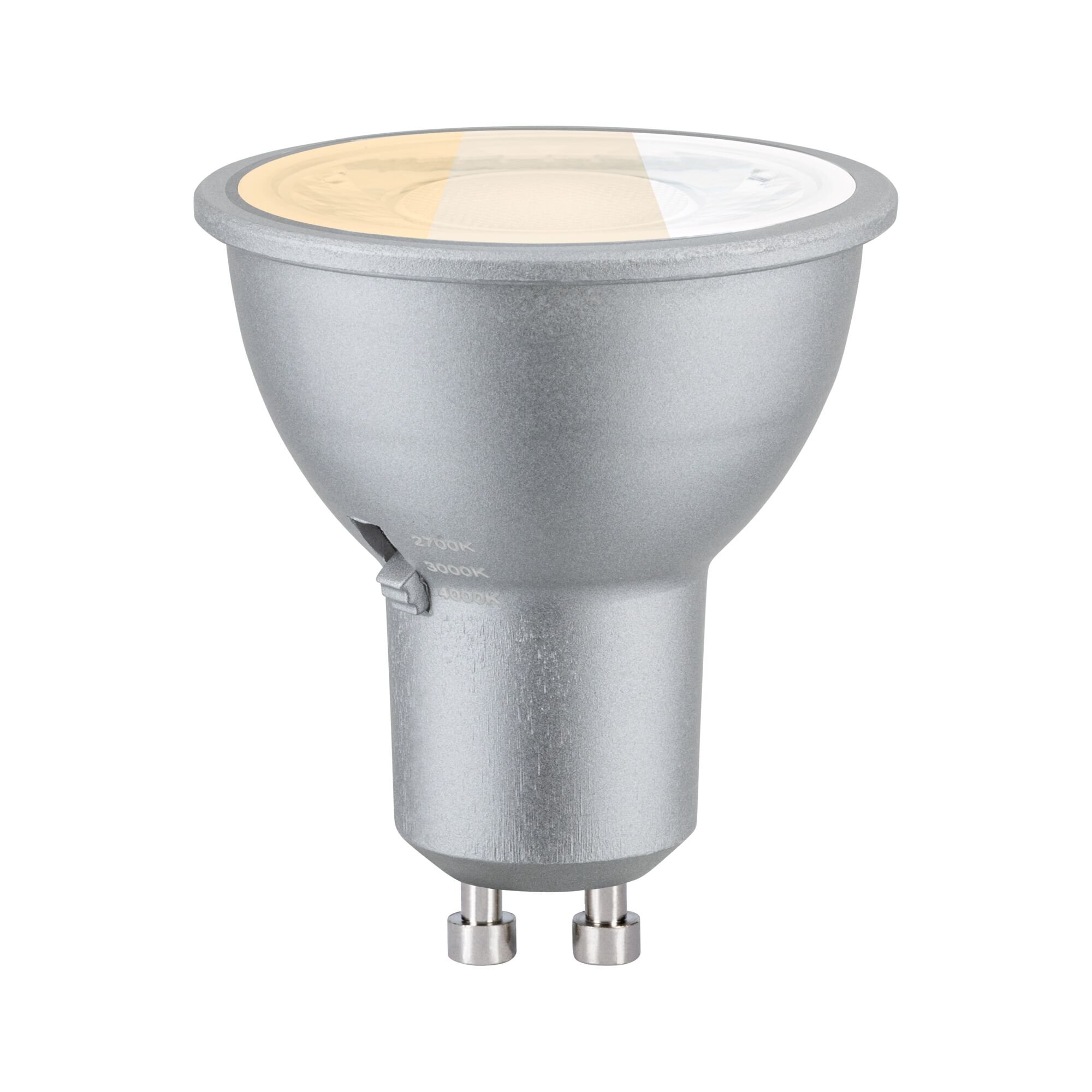 Levně P 29285 Standard 230V LED reflektor GU10 Dip Switch 6,9W 2700 - 4000K matný chrom - PAULMANN