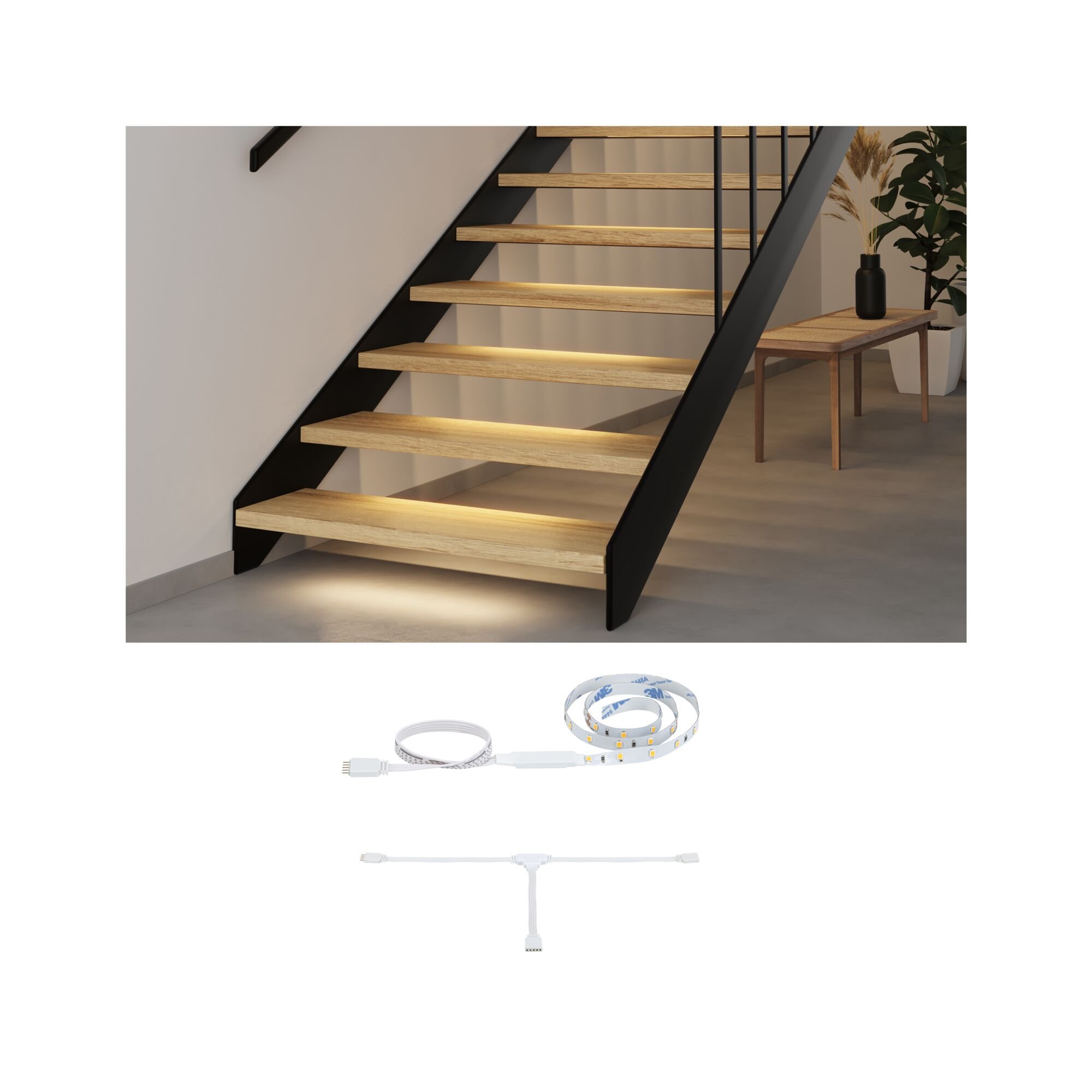 P 71218 MaxLED Stair LED Strip prodloužení 0,5m 0,3W 64lm/m 2700K - PAULMANN