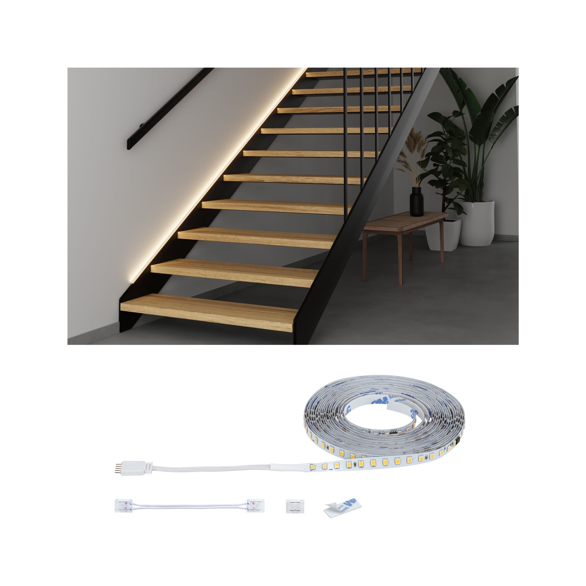 P 71222 MaxLED Stair LED Strip prodloužení 5m 5W 2700K - PAULMANN