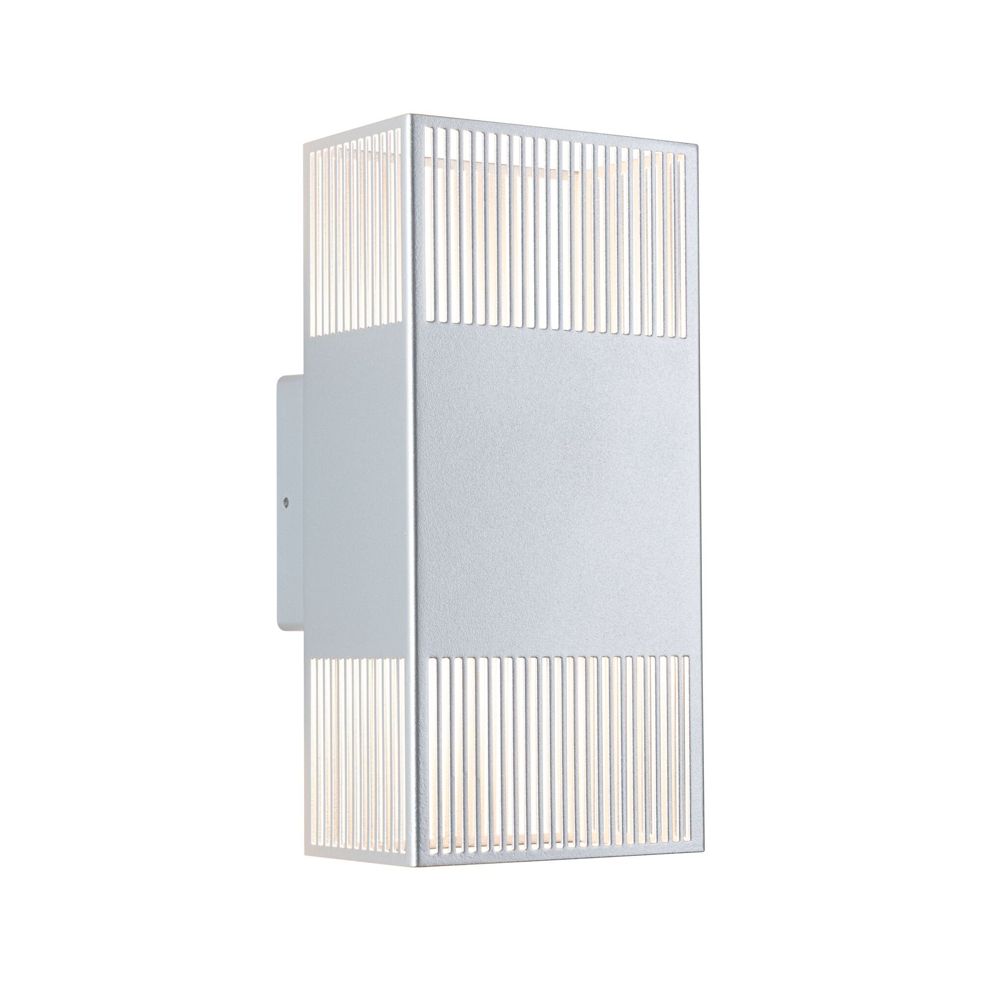 Levně P 71253 LED nástěnné svítidlo Tharin IP44 3000K 120x250mm 2x3,7W stříbrná - PAULMANN