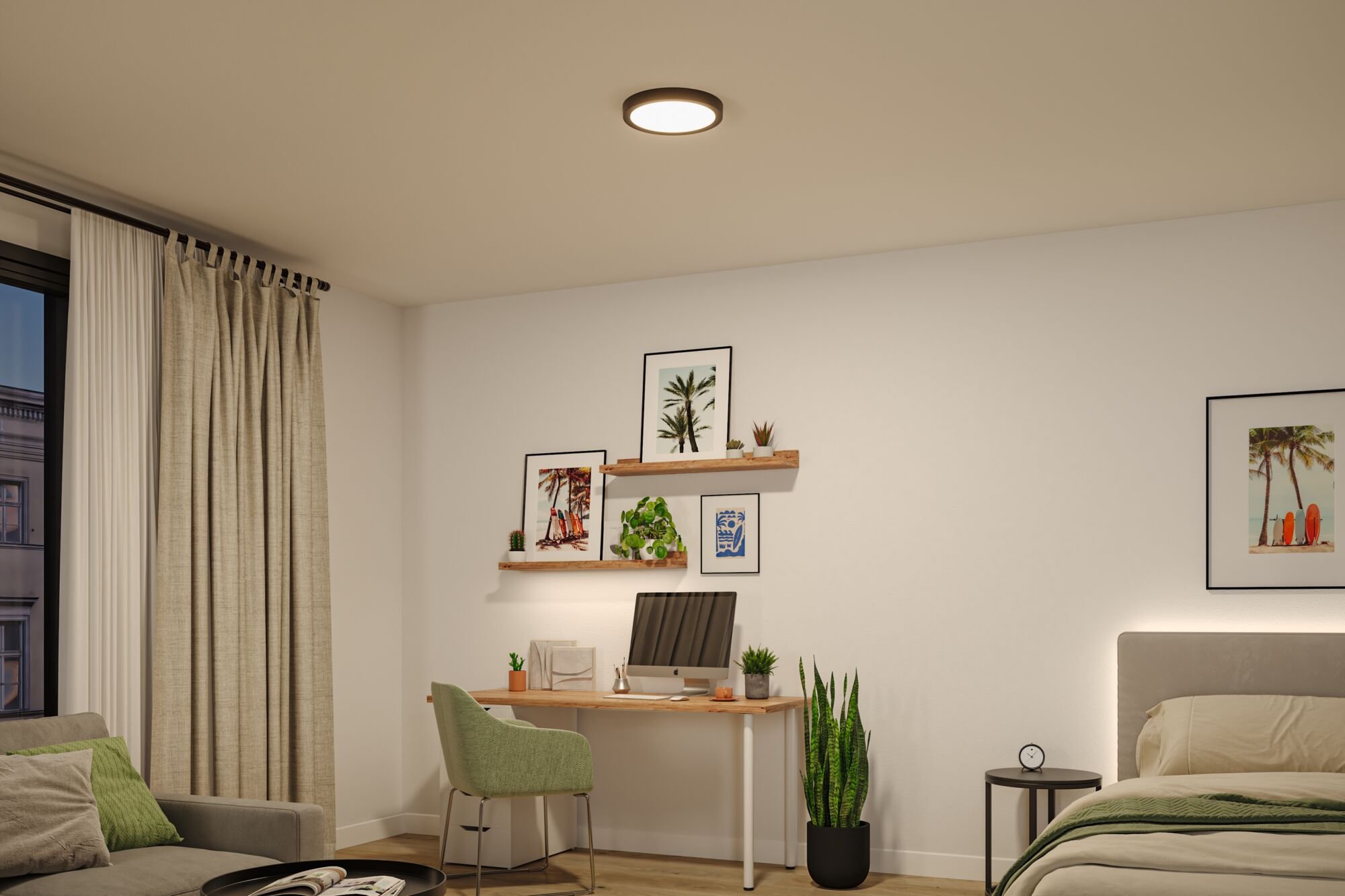 P 71299 LED Panel Abia 2 White Select soumrakové a pohybové čidlo (HF) kruhové 300mm 14W 2700 - 4000K černá - PAULMANN (obrázek 4)