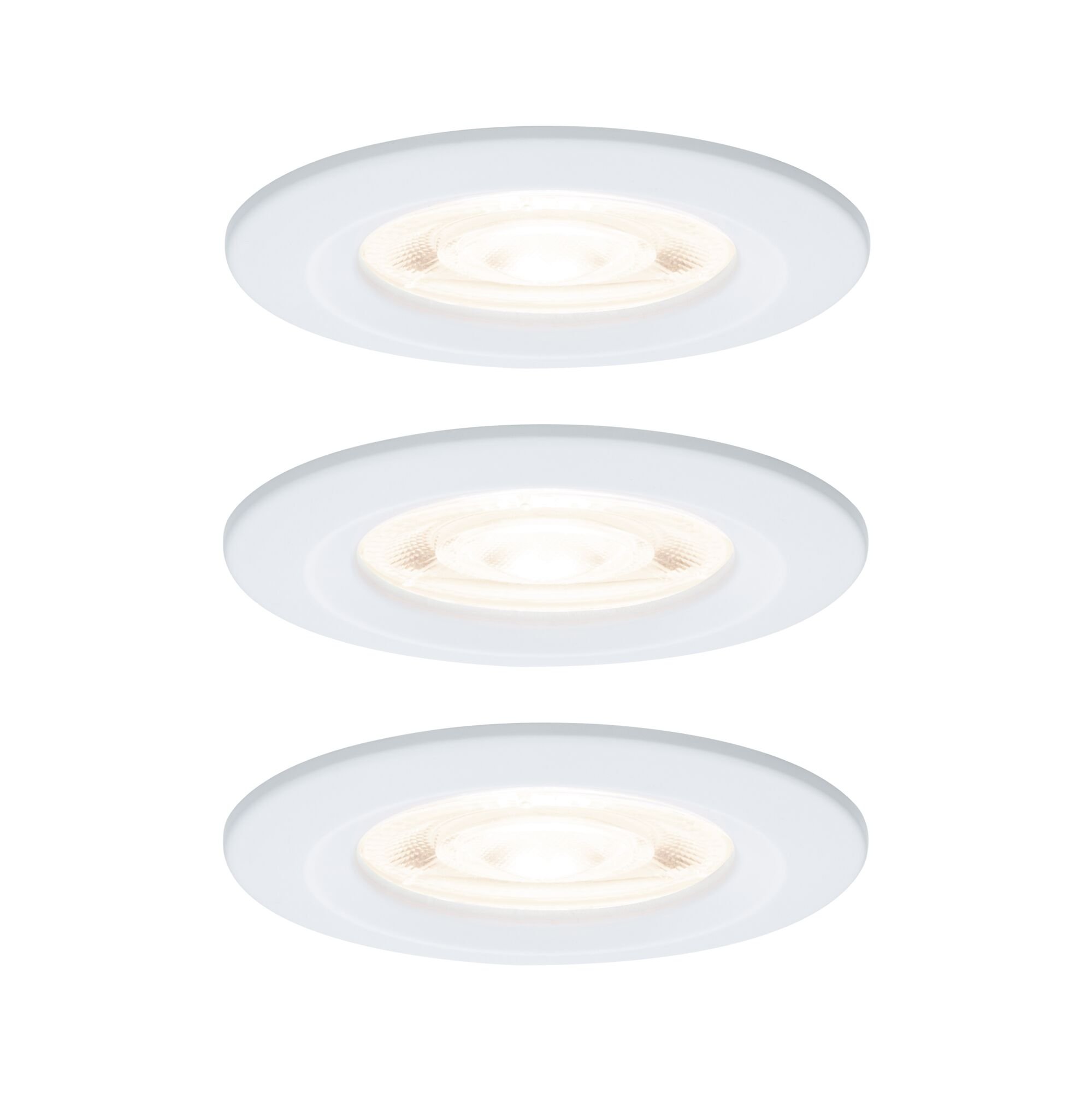 Levně P 92278 LED vestavné svítidlo Nova GU10 Flat nevýklopné IP44 3x4,9W 230V 2700K bílá mat - PAULMANN