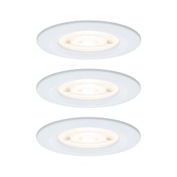 Obrázek pro produkt LED vestavné svítidlo Nova GU10 Flat nevýklopné IP44 3x4,9W 230V 2700K bílá mat - PAULMANN