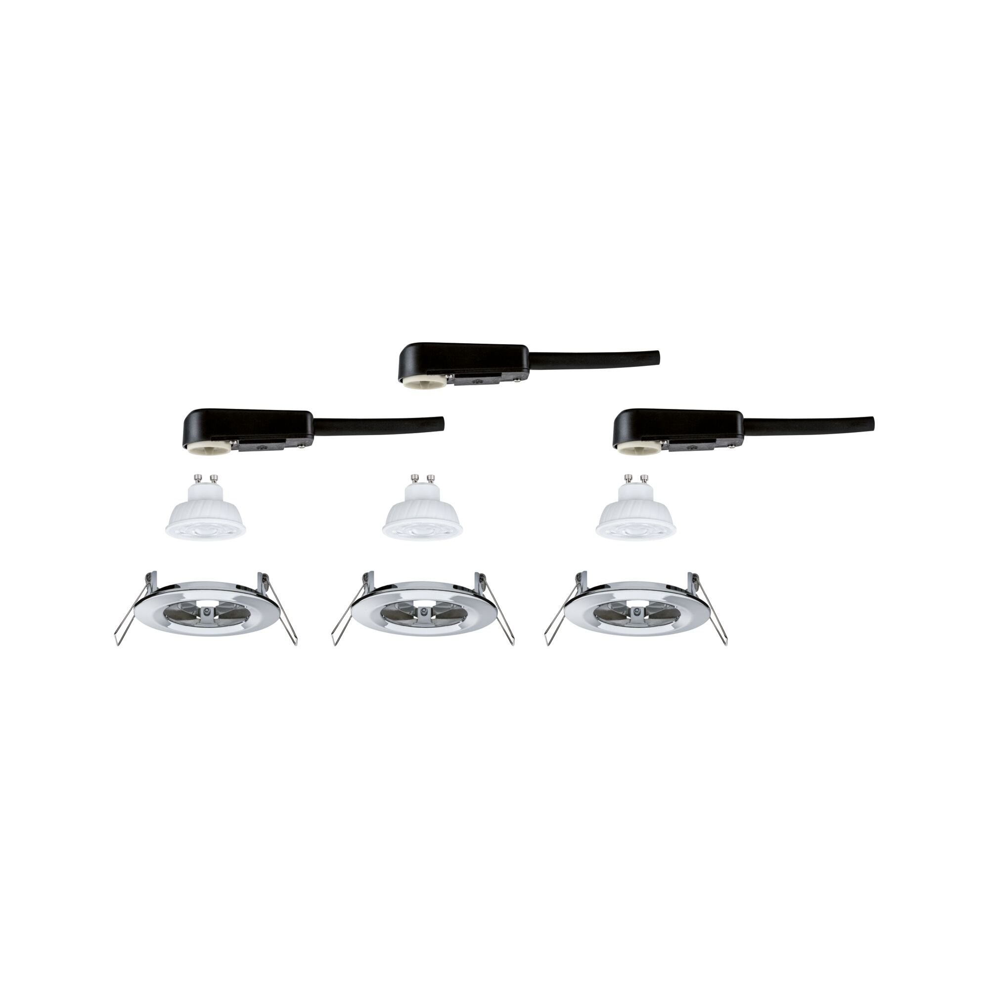 P 92310 LED vestavné svítidlo Nova GU10 Flat nevýklopné IP44 3x4,9W 230V 2700K chrom - PAULMANN (obrázek 8)