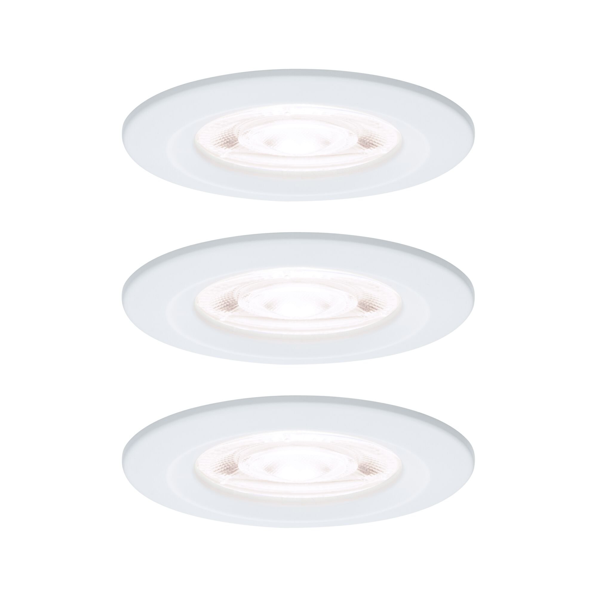 Levně P 92337 LED vestavné svítidlo Nova GU10 Flat nevýklopné IP44 3x4,9W 230V 4000K bílá mat - PAULMANN