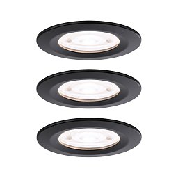 Obrázek pro produkt LED vestavné svítidlo Nova GU10 Flat nevýklopné IP44 3x4,9W 230V 4000K černá mat - PAULMANN