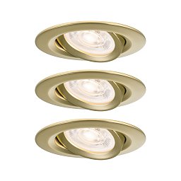 Obrázek pro produkt LED vestavné svítidlo Nova Plus GU10 Flat IP65 93mm 3x4,9W 230V stmívatelné 2700K zlatá mat - PAULMANN