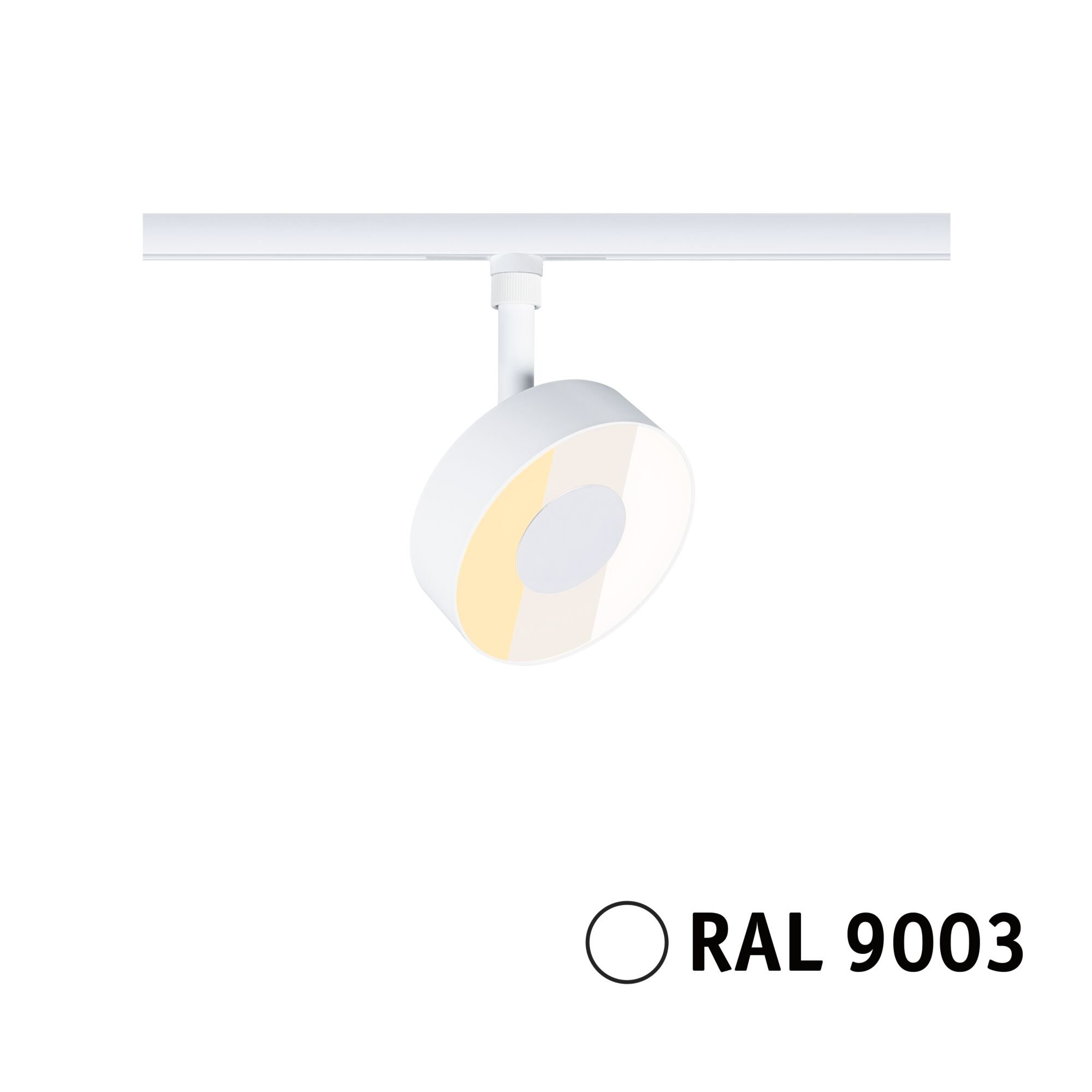 P 93153 URail lištový spot 3-krokové-stmívatelné Circle 5W 2700 - 4000K stmívatelné 230V bílá - PAULMANN
