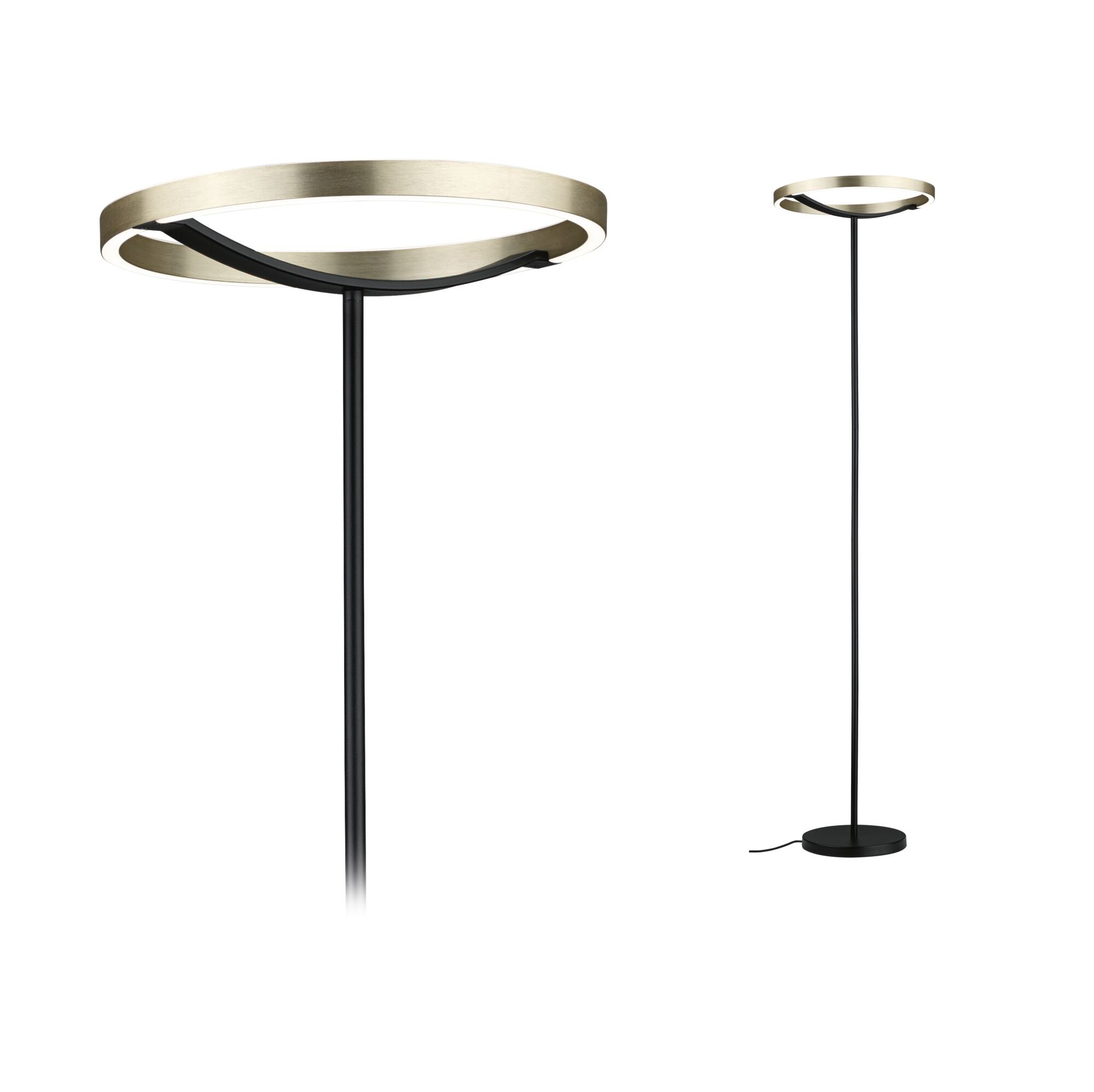 P 94926 LED stojací svítidlo 3-krokové-stmívatelné Melira 2700K 1570mm 17,5W černá mat/zlatá - PAULMANN