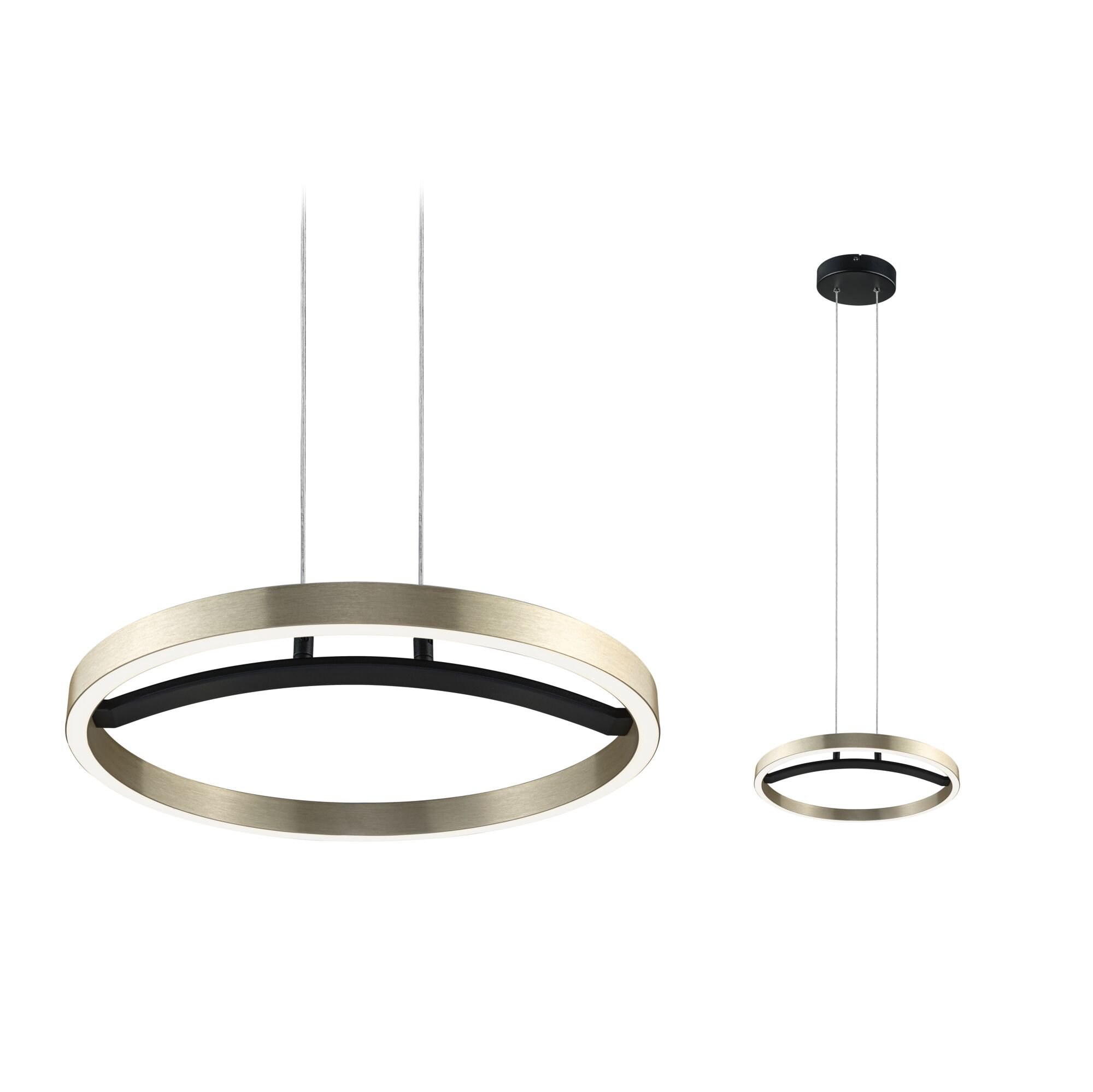 P 94928 LED závěsné svítidlo 3-krokové-stmívatelné Melira 2700K 24W černá mat/zlatá - PAULMANN