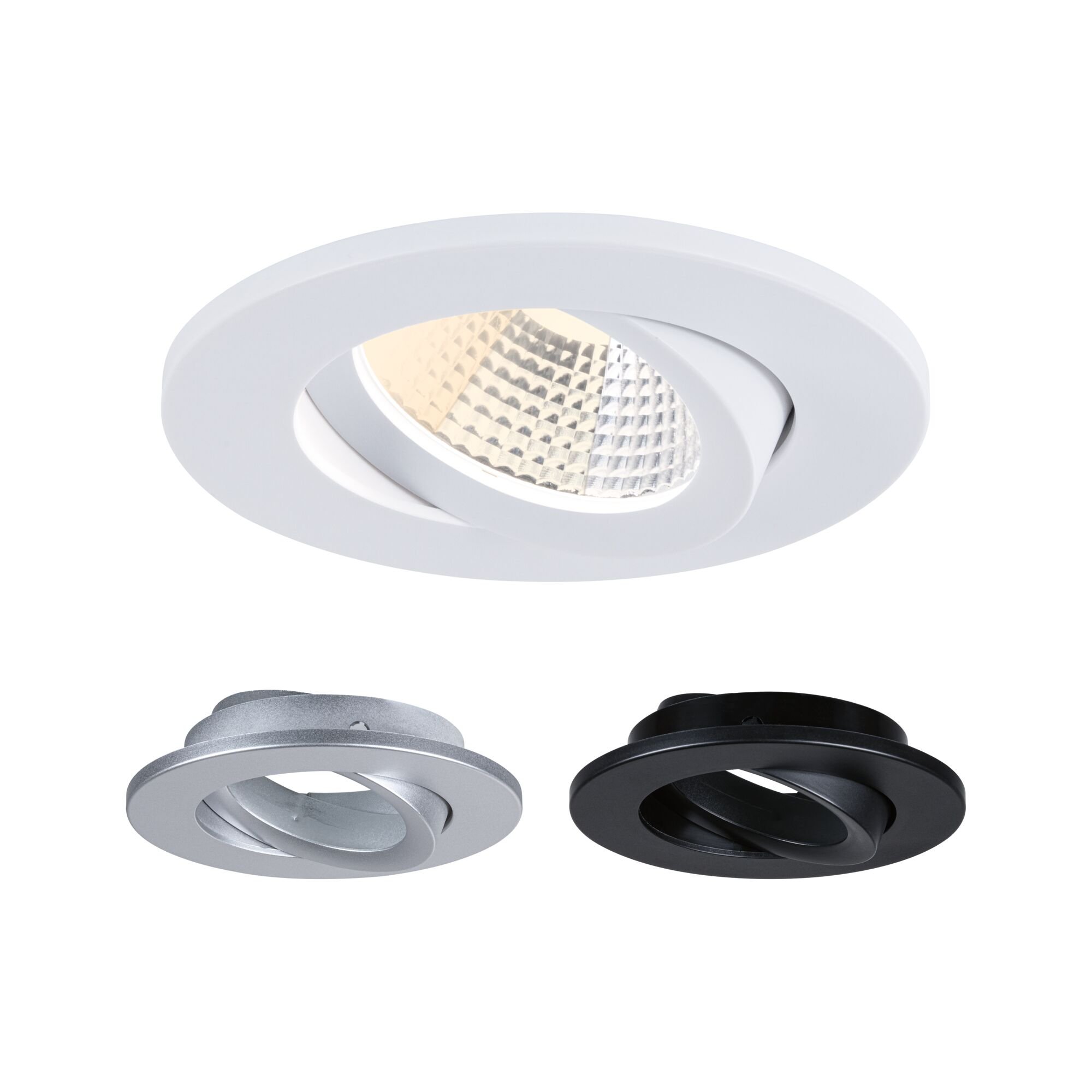 P 94944 LED vestavné svítidlo White Select Viona IP65 kruhové 85mm 25° 6W 230V 2700 - 4000K černá mat/bílá mat/matný chrom - PAULMANN