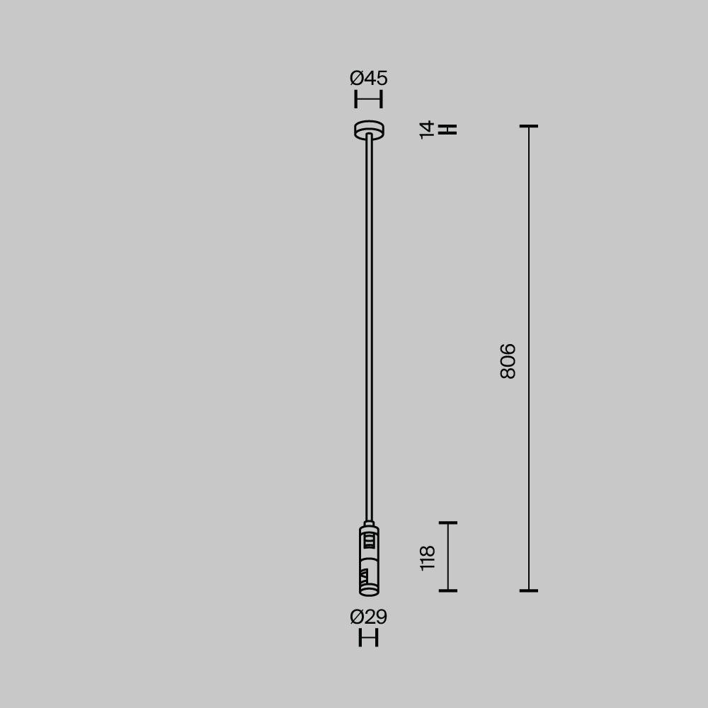 M TRA159C-D1-B Upevnění ke stropu dvojité dlouhé 700 mm pro magnetickou lištu 24 V Flarity TRA159C-D1-B - MAYTONI (obrázek 4)