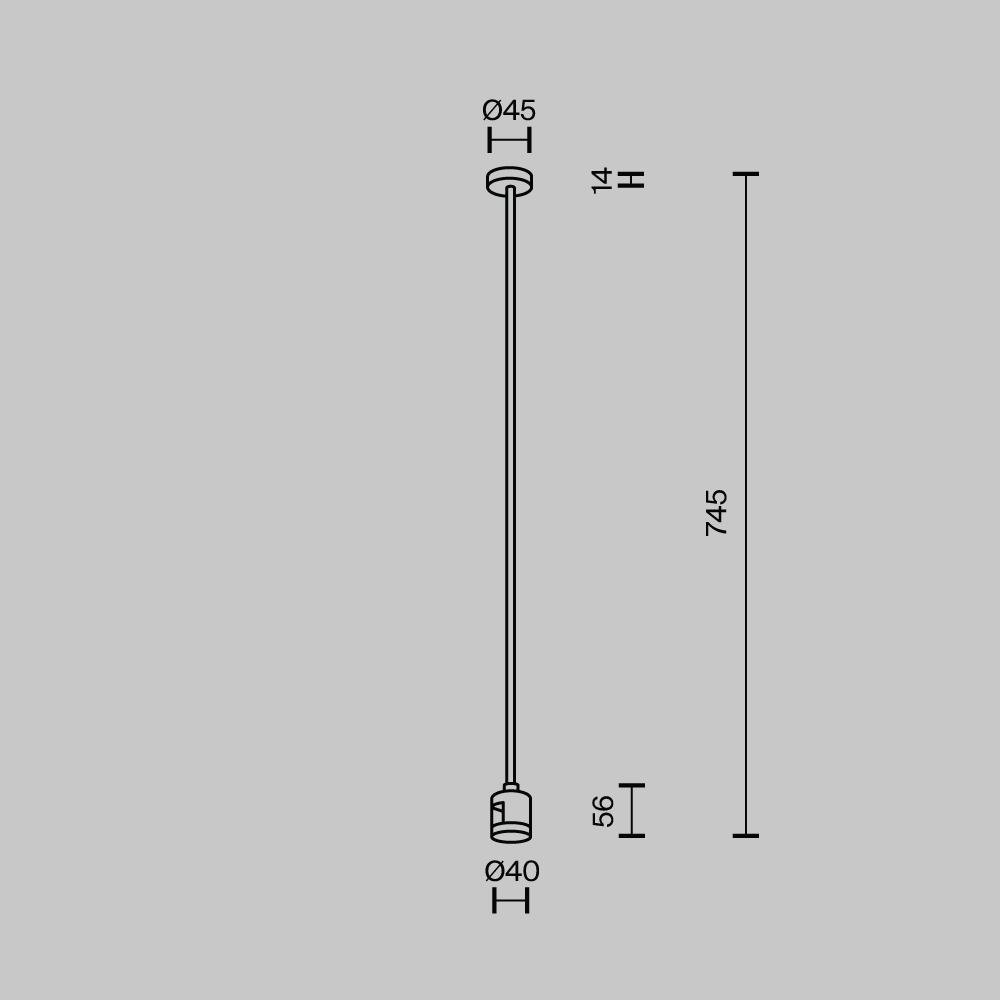 M TRA159C-IPC1-B Upevnění ke stropu dlouhé 700 mm s prodlužovací spojkou pro magnetickou lištu 24 V Flarity TRA159C-IPC1-B - MAYTONI (obrázek 4)