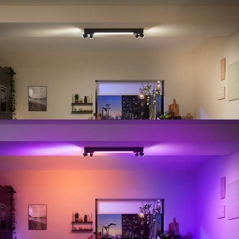 PH 8720169318557 Hue 50607/30/P7 Hue WACA Centris stropní LED svítidlo 1x40W+GU10 4x5,7W 4200lm 2000-6500K RGB IP20 černá - PHILIPS (obrázek 4)