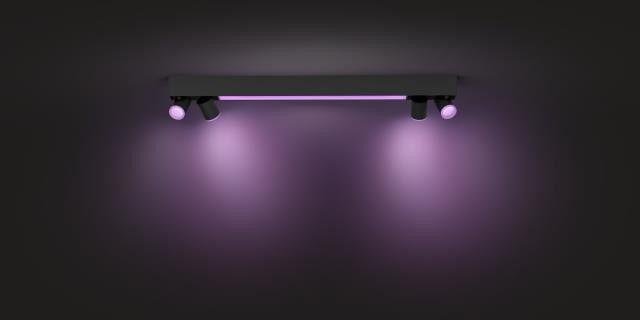 PH 8720169318557 Hue 50607/30/P7 Hue WACA Centris stropní LED svítidlo 1x40W+GU10 4x5,7W 4200lm 2000-6500K RGB IP20 černá - PHILIPS (obrázek 6)