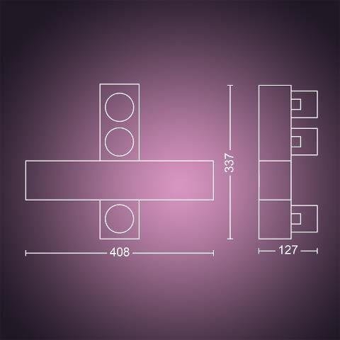 PH 8720169318731 Hue 50608/31/P7 Hue WACA Centris stropní LED svítidlo 1x25W+GU10 3x5,7W 2810lm 2000-6500K RGB IP20 bílá - PHILIPS (obrázek 8)