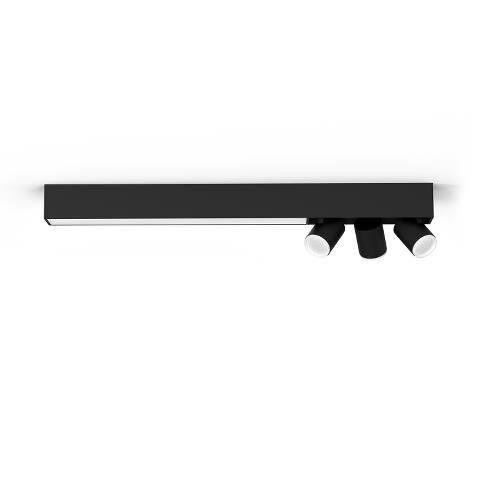 Levně PH 8720169318434 Hue 50609/30/P7 Hue WACA Centris stropní LED svítidlo 1x36W+GU10 3x5,7W 3550lm 2000-6500K RGB IP20 černá - PHILIPS