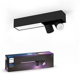 Obrázek pro produkt Hue 50610/30/P7 Hue WACA Centris stropní LED svítidlo 1x11W+GU10 2x5,7W 1560lm 2000-6500K RGB IP20 černá - PHILIPS
