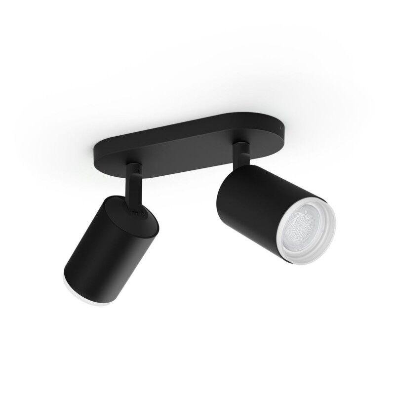 Levně PH 8720169319271 Hue 50632/30/P7 Hue WACA Fugato bodové LED svítidlo 2x GU10 5,7W 350lm 2000-6500K RGB IP20, černé - PHILIPS