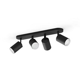 Obrázek pro produkt Hue 50634/30/P7 Hue WACA Fugato bodové LED svítidlo 4x GU10 5,7W 350lm 2000-6500K RGB IP20 černá - PHILIPS