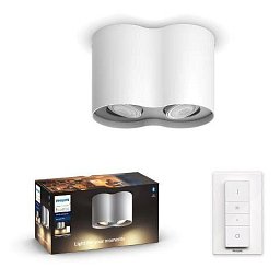 Obrázek pro produkt Hue WA Pillar bodové LED svítidlo GU10 2x5W 350lm 2200-6500K IP20 bílá + ovladač - PHILIPS