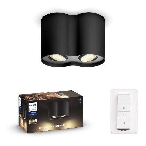 Levně PH 8720169320116 Hue WA Pillar bodové LED svítidlo GU10 2x5W 350lm 2200-6500K IP20 černá + ovladač - PHILIPS