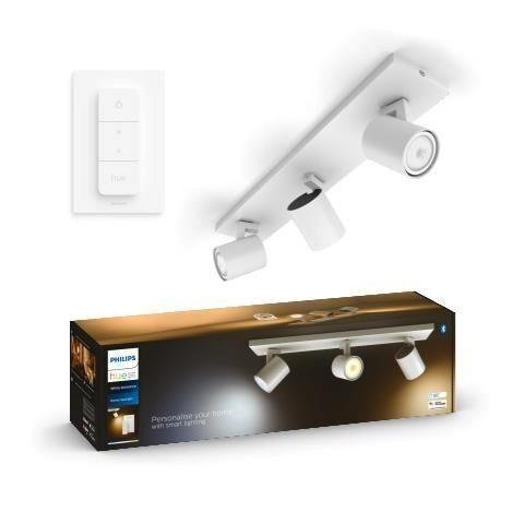 Levně PH 8720169320536 Hue WA Runner bodové LED svítidlo GU10 3x5W 350lm 2200-6500K IP20, bílé + ovladač - PHILIPS